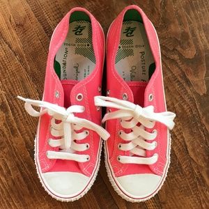 P.F. Flyers Pink Canvas Sneakers
